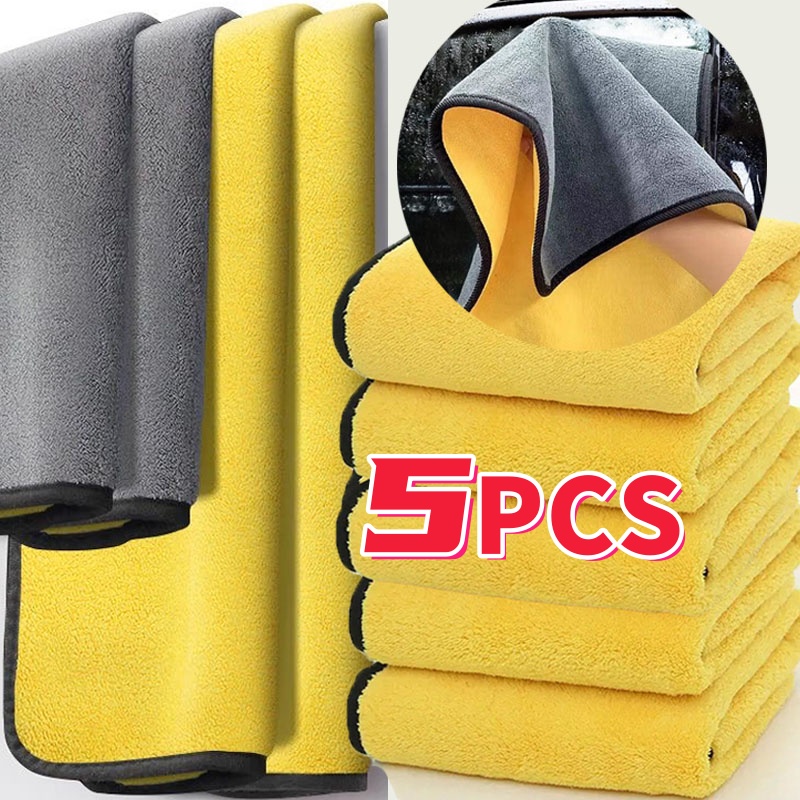 Microfiber Towel Detailing - 1/3/5PCS Microfiber Cleaning Towel Thicken Soft